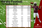 Varsity Football Schedule